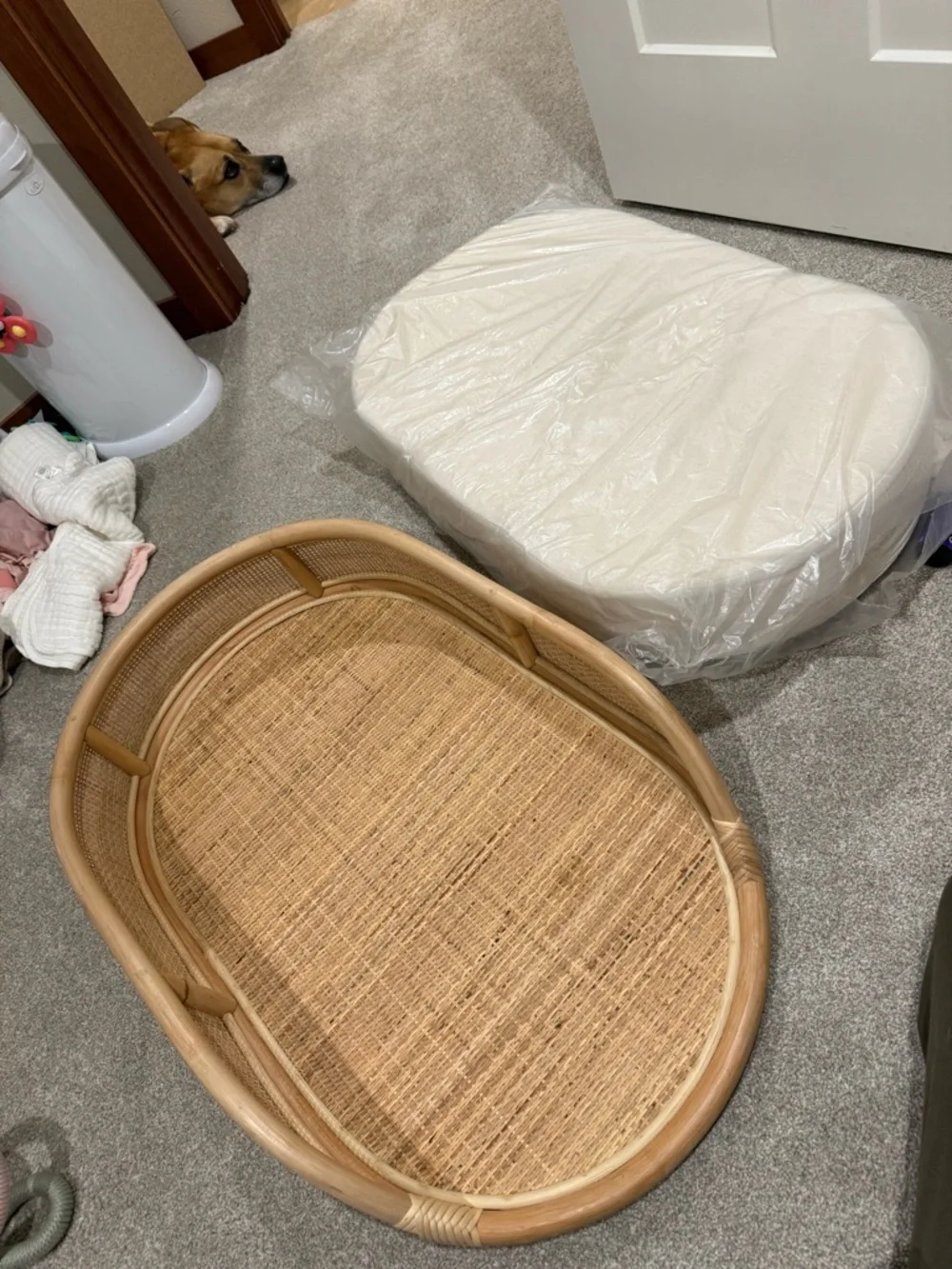 Handwoven Rattan Changing Pad – Boutique Coastal Nursery Piece